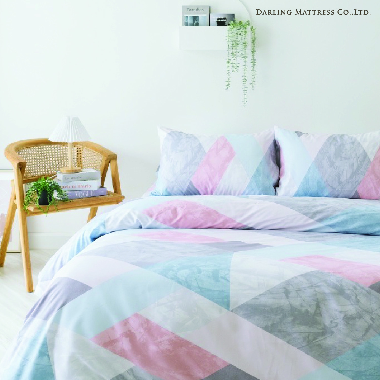 ชุดผ้าปูผ้านวม 5 ฟุต DARLING MATTRESS รุ่นแอบสแตรกต์ ลายมาร์เบิ้ล_1